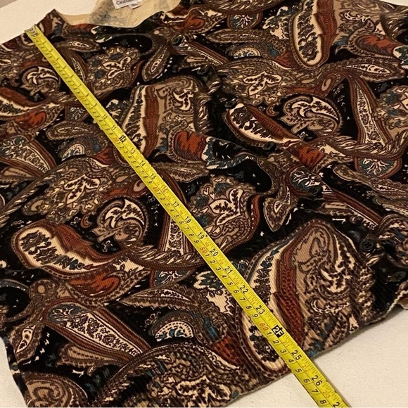 Croft & Barrow Women’s Size XL Cardigan Lightweight Paisley Brown Button Sweater - Picture 9 of 9